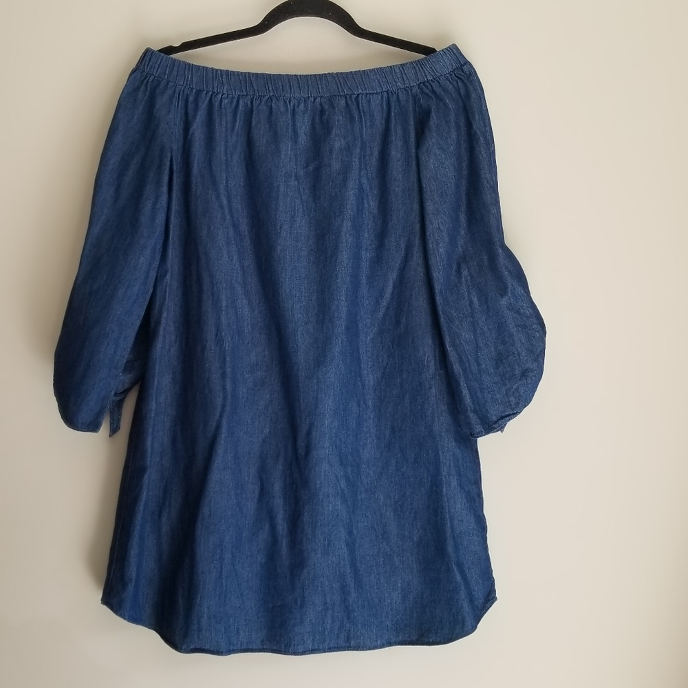DO+BE Off the shoulder mini denim dress